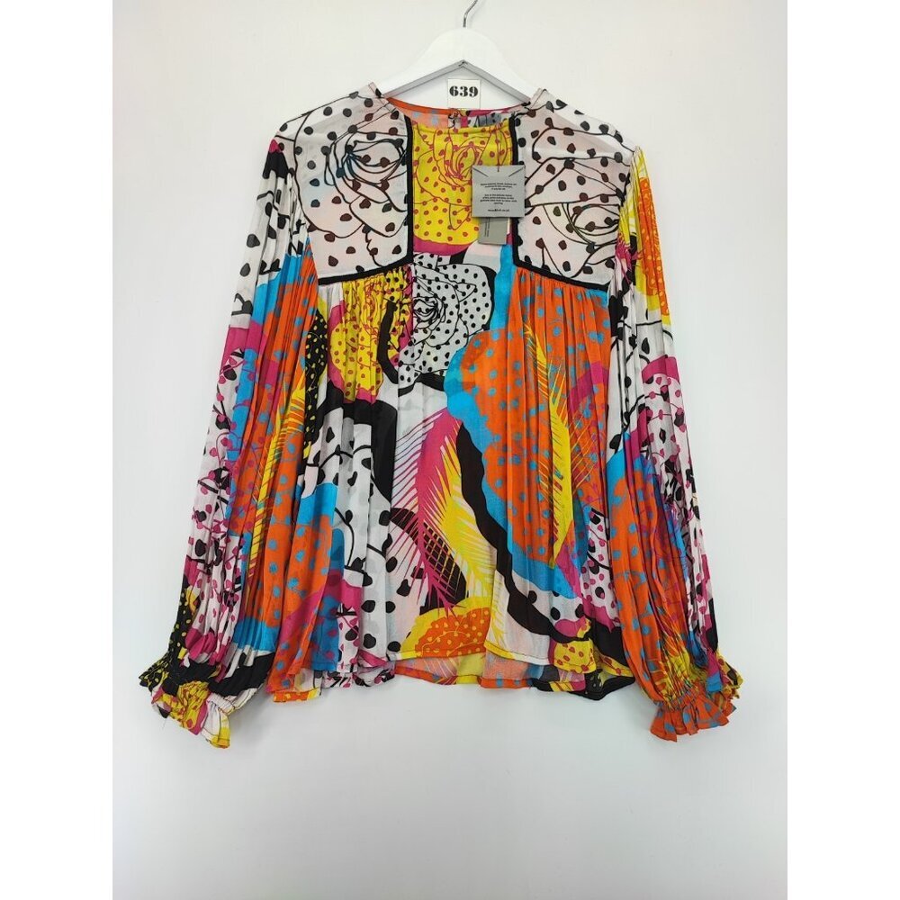 Bl^nk London Women's White 100% Viscose Blouse Size M